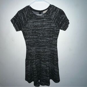 Women's Black and Gray Short Sleeve dress